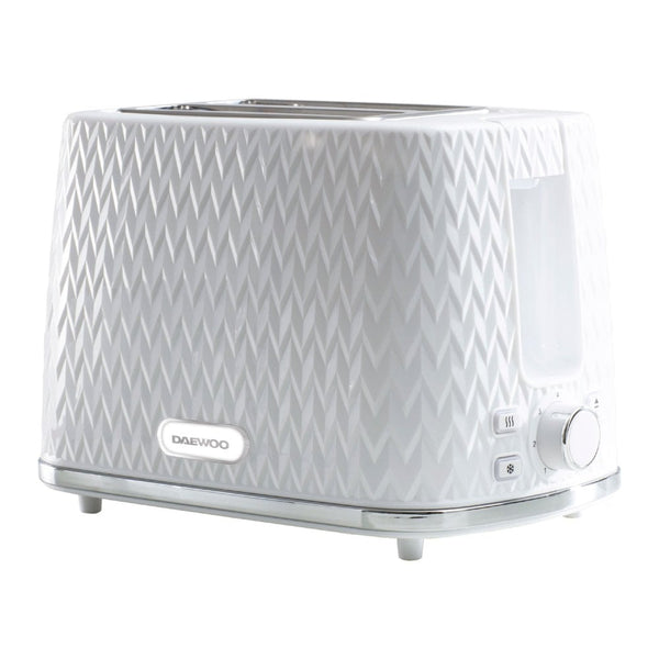 White Argyle 2 Slice Toaster