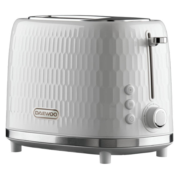 White Honeycomb 2 Slice Toaster