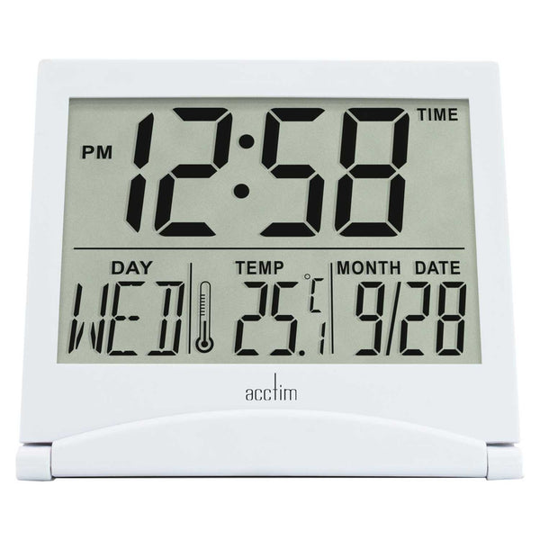 Mini Flip 2 LCD Alarm Clock White