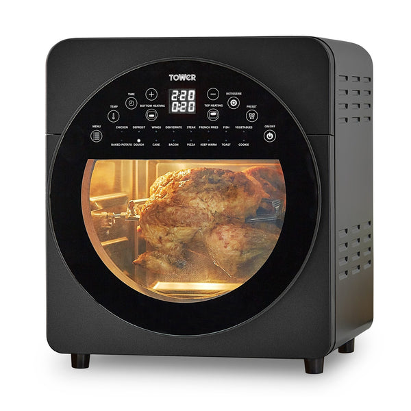 Vortx XL 14.5L 5-in-1 Digital Air Fryer Oven with Rotisserie Black