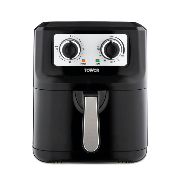 Vortx 5L Manual Single Basket Air Fryer Black