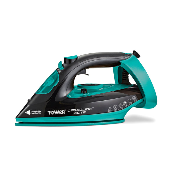 Ceraglide 3100W Steam Iron Black and Teal