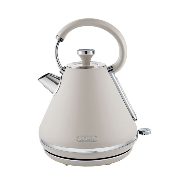 Cavaletto 1.7L Pyramid Kettle 3KW Latte Chrome Accents