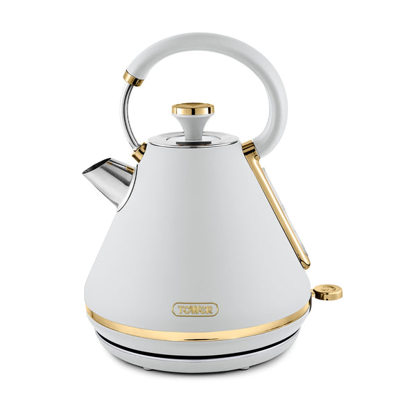 Cavaletto 3KW 1.7 Litre Pyramid Kettle White with Champagne Accents