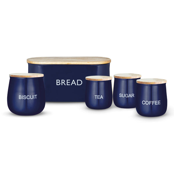 5pce Round Storage set Midnight Blue