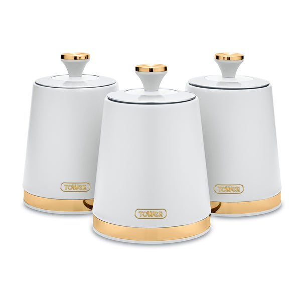 Cavaletto Set of 3 Canisters Optic White