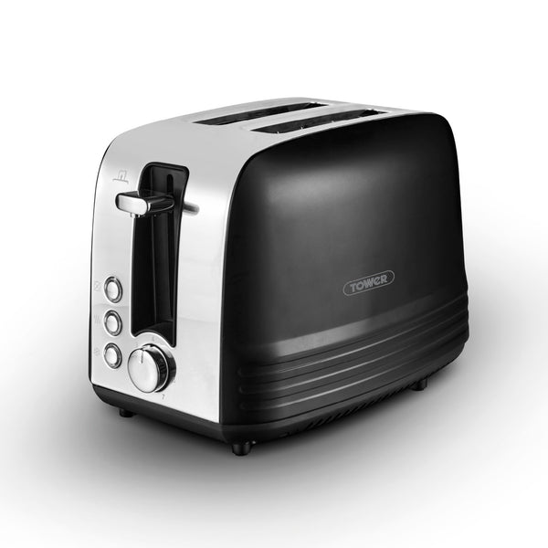 Ash 2 slice Toaster Black