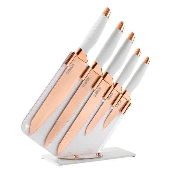 Rose Gold 5 Piece Knife Set