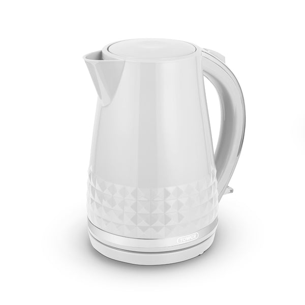 Solitaire 1.5L 3KW Kettle White Chrome Accents