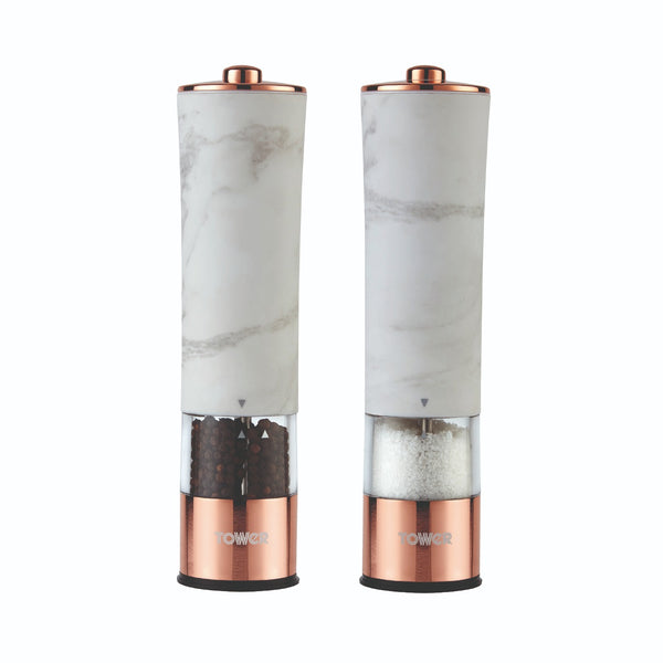 Marble Rose Gold Electric Salt & Pepper Mill