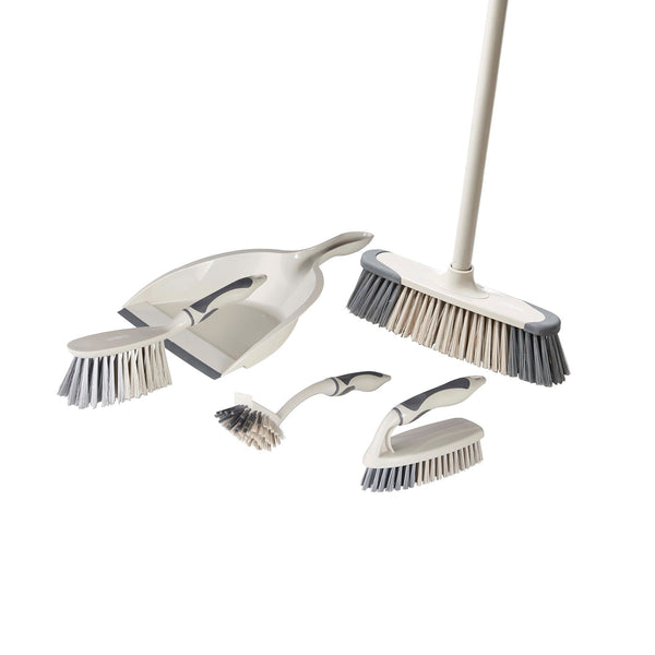 5-in-1 Cleaning Set Latte and Grey