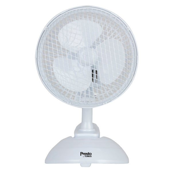 Presto 6 Inch 2 in 1 Desk and Clip Fan White