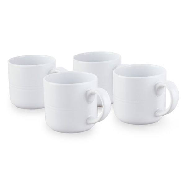 4 Piece Mug Set White