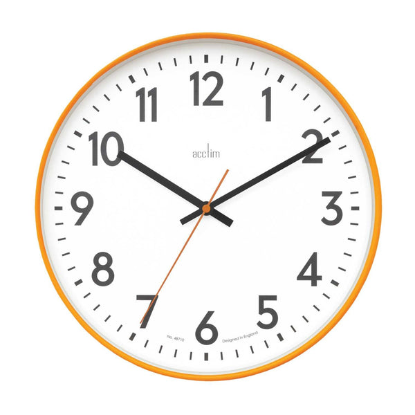 30cm Hugo Wall Clock Tangerine Dream