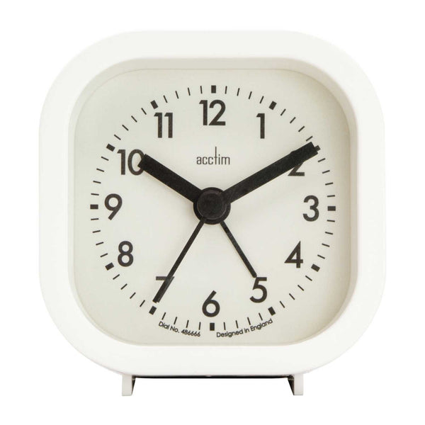 Robyn Square Alarm Clock in White Cliffs