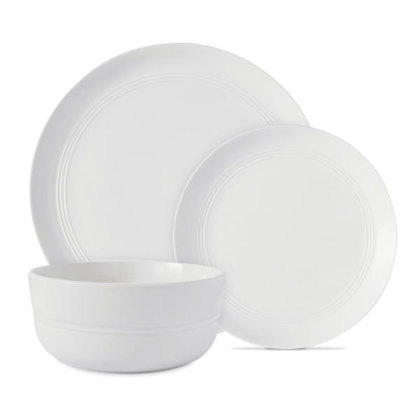 12 Piece Dinnerware Set White