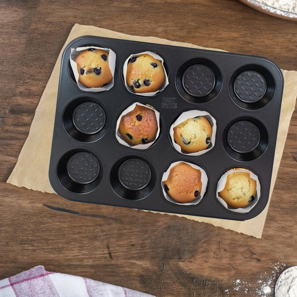 Hairy Bikers 12 Cup Black Muffin Pan