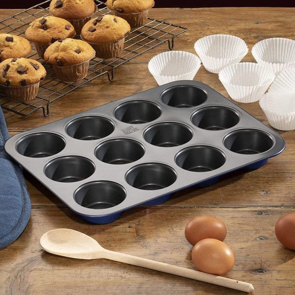 Hairy Bikers 12 Cup Blue Muffin Pan