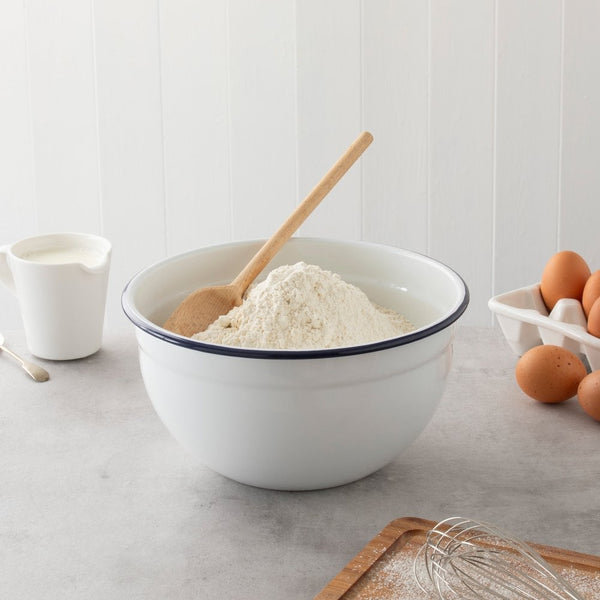 Hairy Bikers White Enamel Mixing Bowl