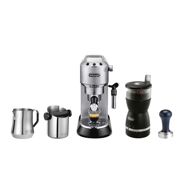 Dedica Arte Manual Coffee Machine Silver